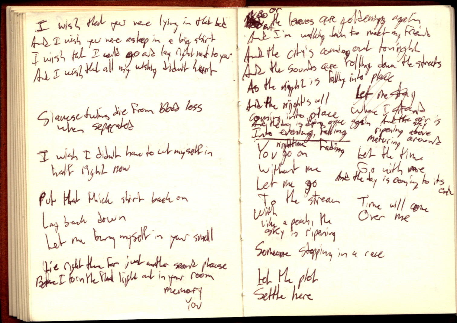 Nightlight Lyrics Sheet 16